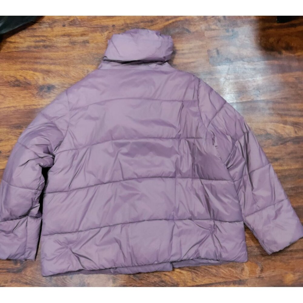 Banana Republic Dried Berry Short Duvet Puffer Coat Jacket Women's Size XL - Picture 3 of 11